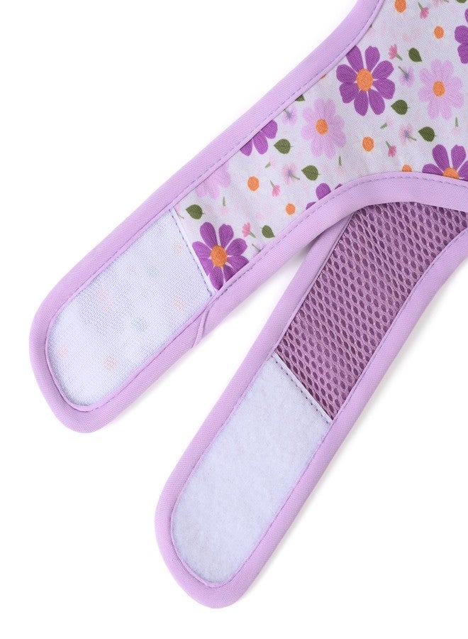 مايل هاي لايف سرج كلاب من مايل هاي لايف، سترة صدرية شبكية هوائية مزينة بالزهور للكلاب والقطط الصغيرة التي تزن 20 رطلاً، سهلة الارتداء، مزودة بمشابك سهلة التعديل حول الرقبة والصدر (زهرة بنفسجية، مقاس XS، محيط الصدر 14-16 بوصة). - Image 5